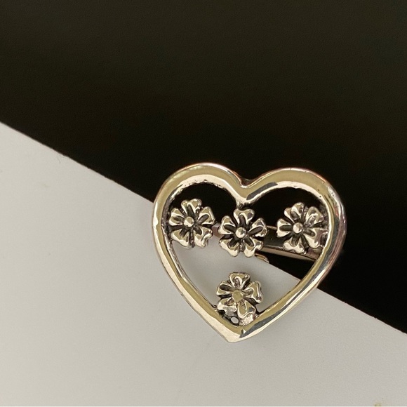Solid 925 Sterling Silver Heart Ring from Mexico/ Anillo Plata Ley 925 Mexicana - Picture 1 of 8